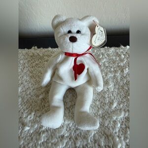 Ty Valentino Bear Beanie Baby with Errors